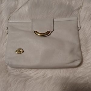 Aigner White Leather Crossbody Bag Vintage